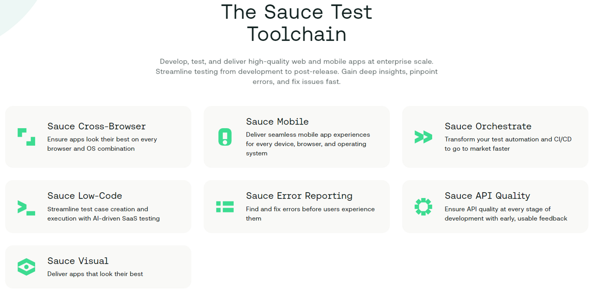 Saucelabs test toolchain