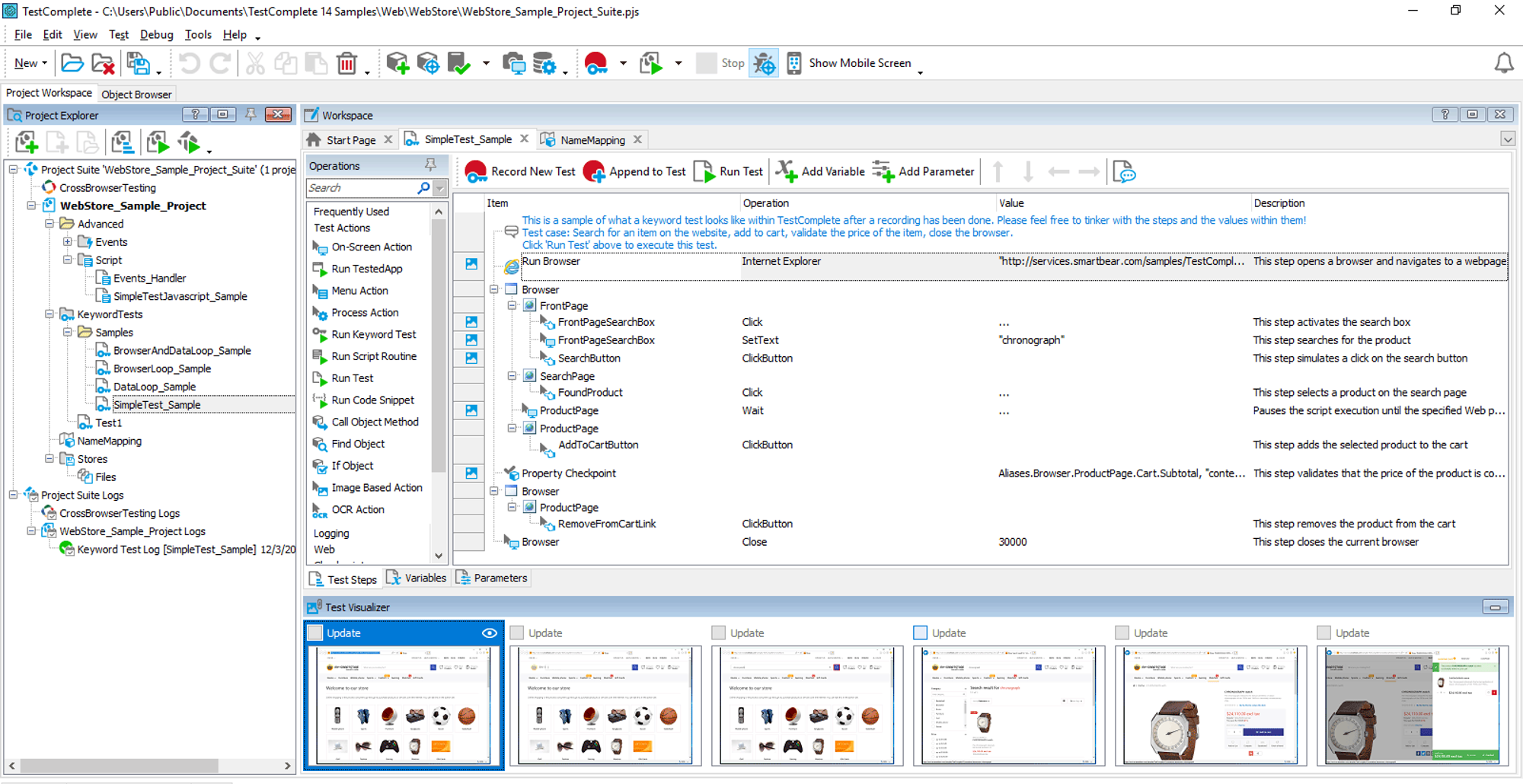TestComplete’s  app