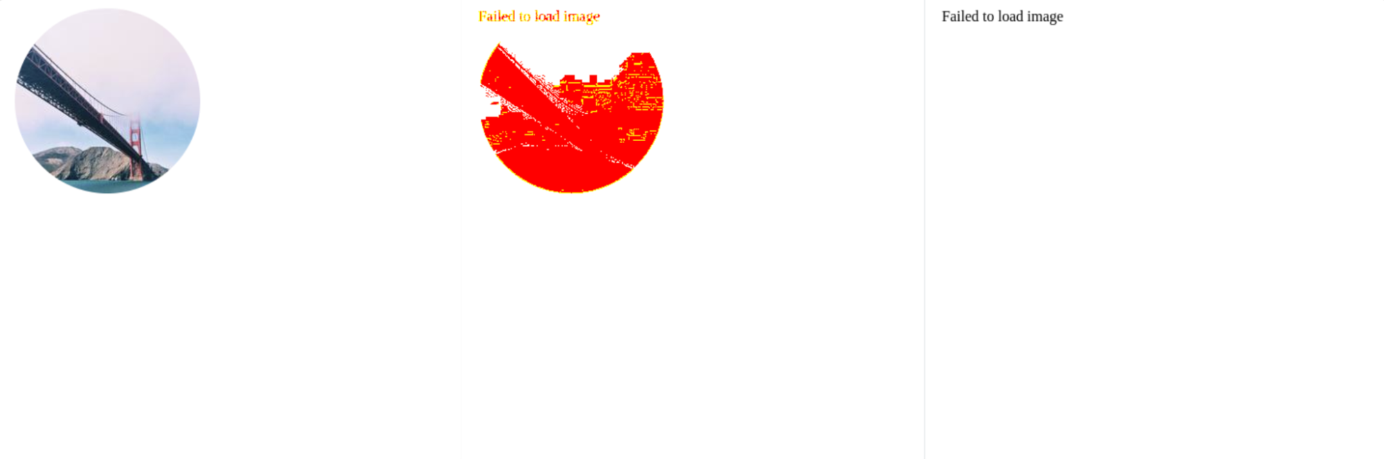Example of images failing to load